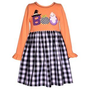 NEW Bonnie Jean Girls Size 4-16 Orange Black Halloween Harvest Dress
